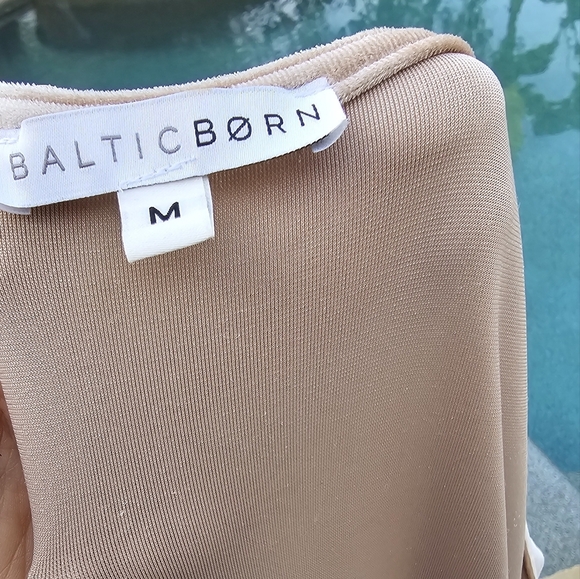 BALTICBORN velvet wrap Deep V Neck Velvet Prom Dress Short Sleeves Long Brides M - Picture 4 of 16